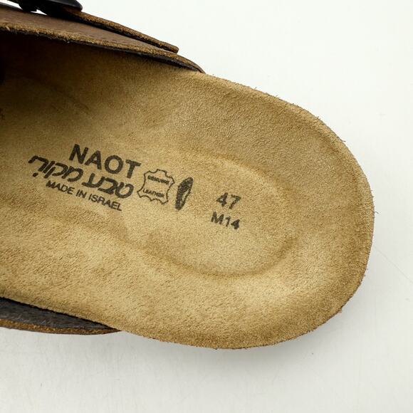 Naot Mens Spring Clogs EU 47 US 14 Brown Leather Slip On EUC main image 11